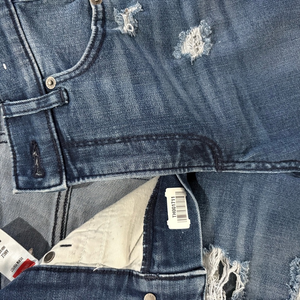 Express Blue Distressed Jeggings